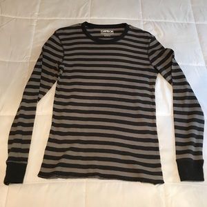 Men’s Grey Striped Long Sleeve